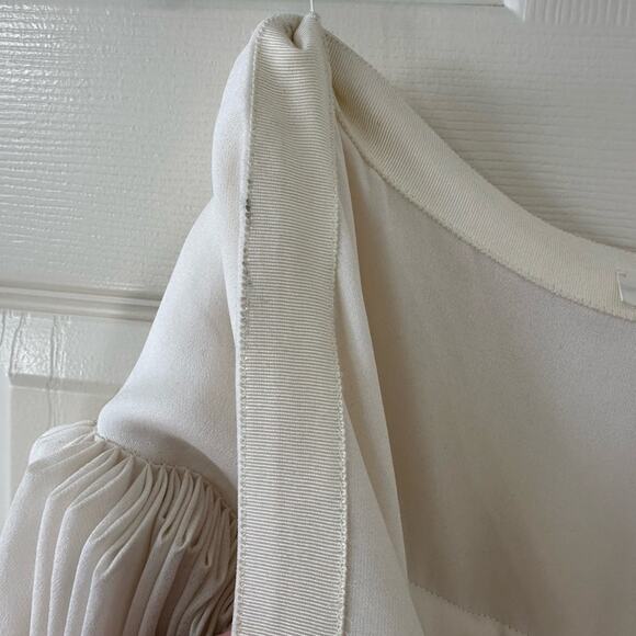 The Row Tina Skirt in Natural size US 2 Dramatic Accordion Style Pleating - Picture 9 of 15